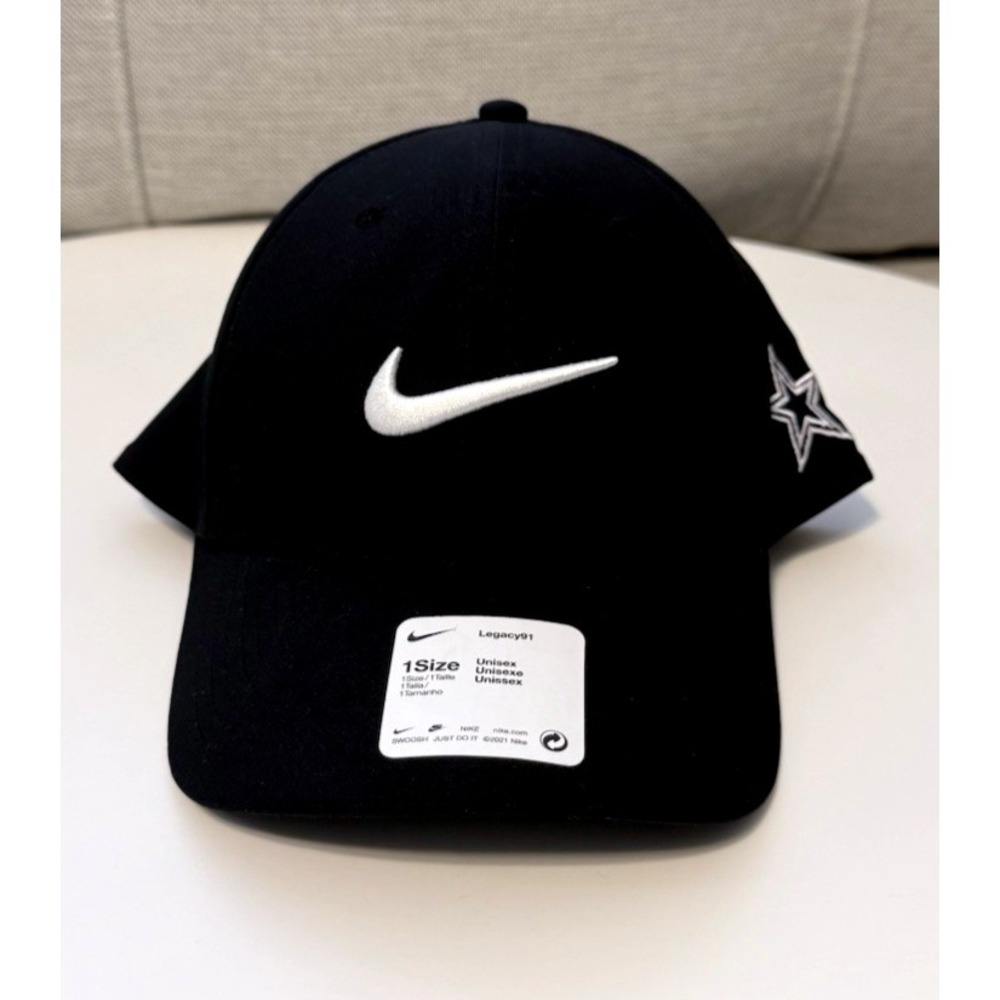 New Dallas Cowboys Cap Black/White Nike LEGACY91 Dri-Fit Strapback - Picture 3 of 10